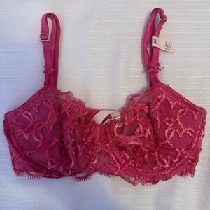Victorias Secret Dream Angels Pink Lace Bra, size 32D